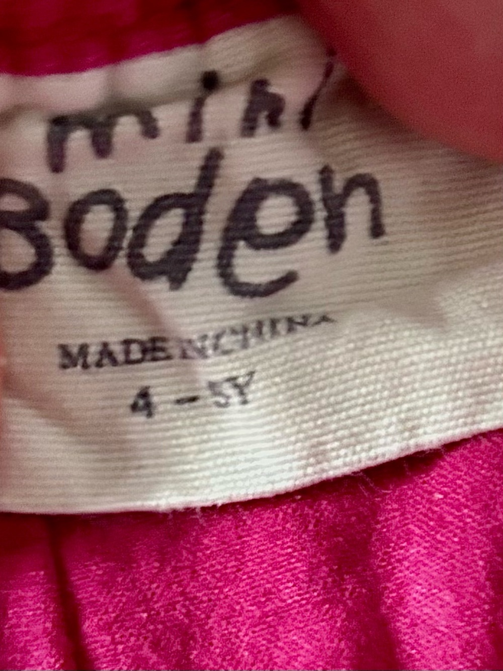 Mini Boden Bright Pink Lined Corduroy Skirt | 4–5Y | Like New - Picture 7 of 7